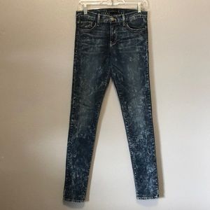 Flying Monkey jeans Women's 28 Low rise skinny stonewashed bleached unique EUC